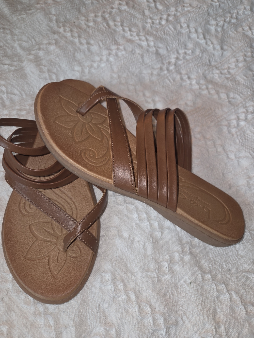 boc Women's Tan Multi-Strap Slide Sandals
